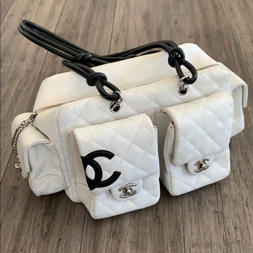 CHANEL CC CAMBON REPORTER 2005 BAG IN WHITE