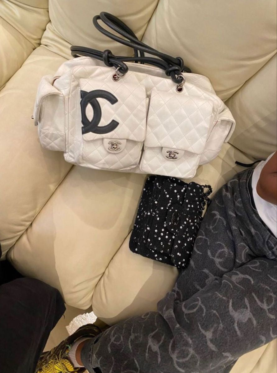CHANEL CC CAMBON REPORTER 2005 BAG IN WHITE
