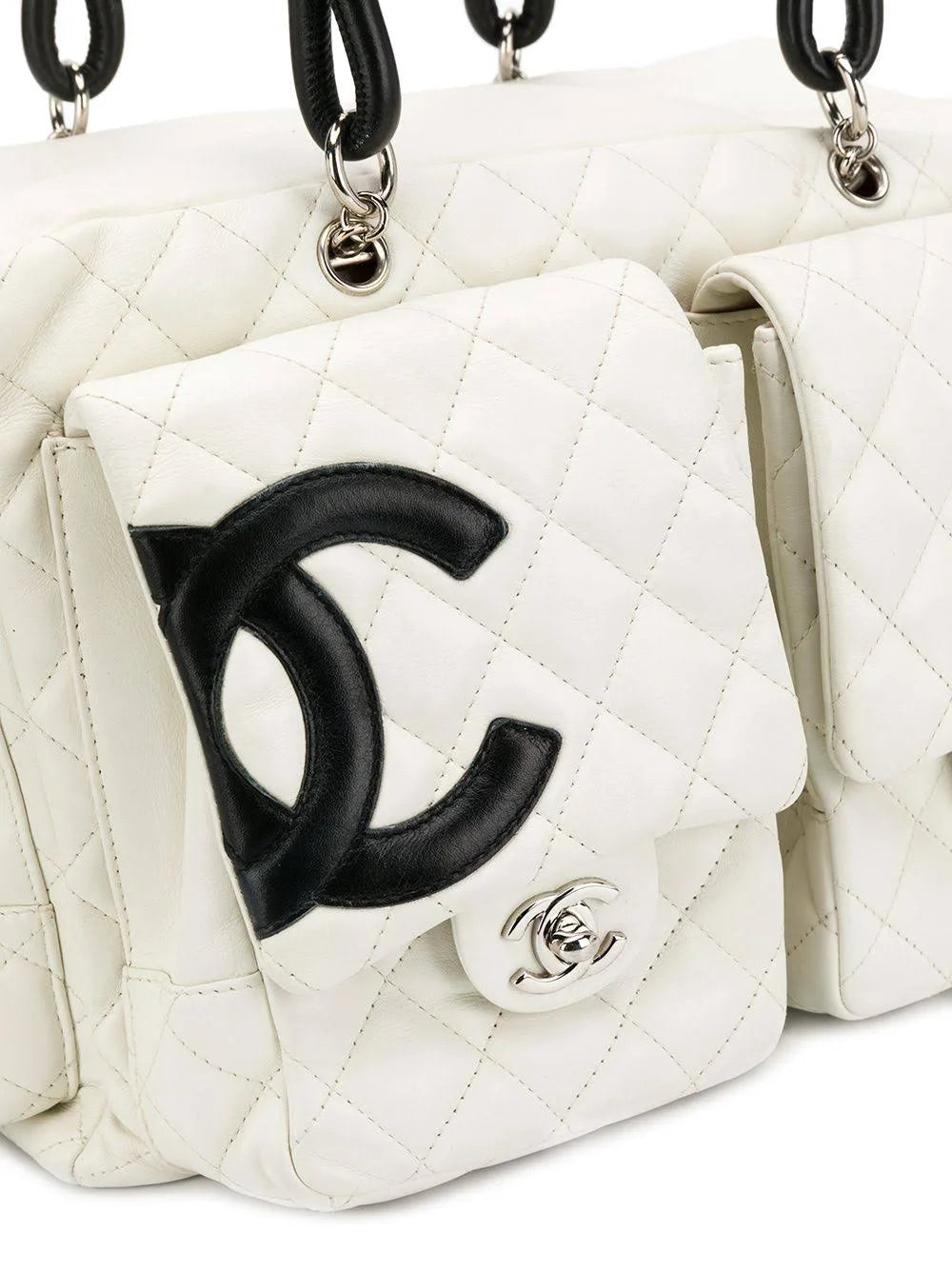 CHANEL CC CAMBON REPORTER 2005 BAG IN WHITE