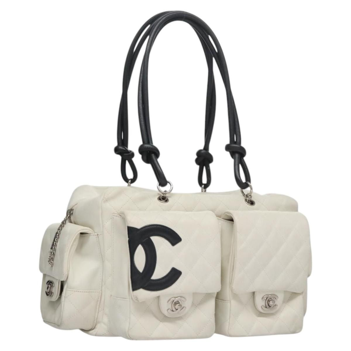 CHANEL CC CAMBON REPORTER 2005 BAG IN WHITE