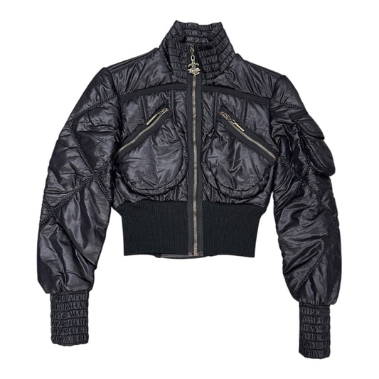 ROBERTO CAVALLI CROPPED PUFFER CARGO JACKET