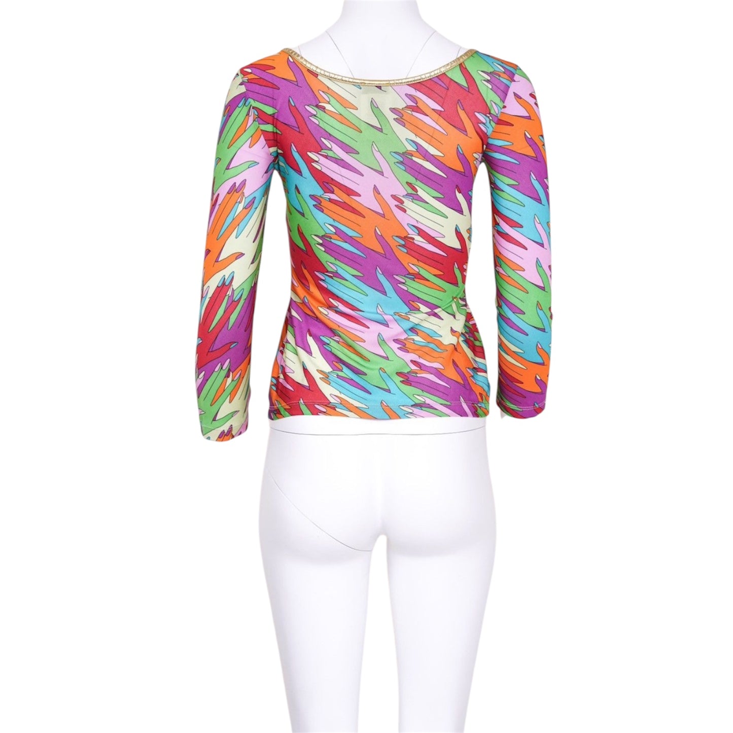 D&G 2005 MULTICOLORED HANDPRINT GOLD O RING TOP