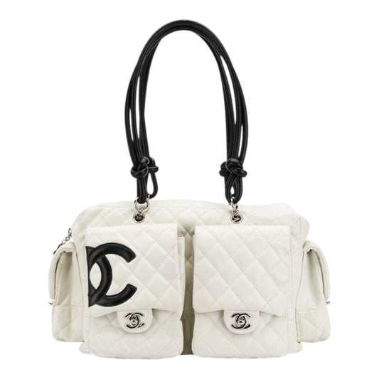 CHANEL CC CAMBON REPORTER 2005 BAG IN WHITE