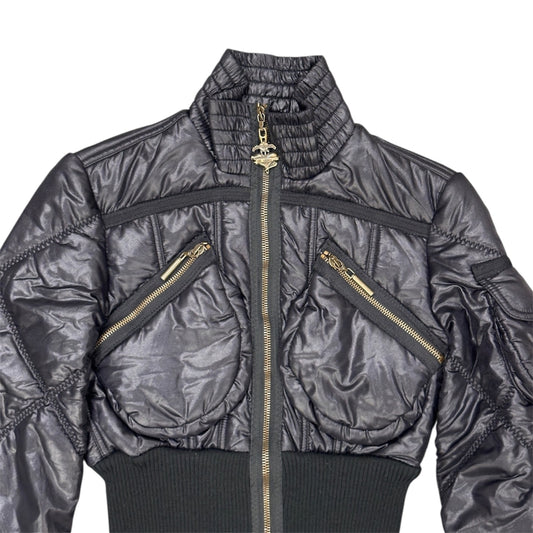 ROBERTO CAVALLI CROPPED PUFFER CARGO JACKET