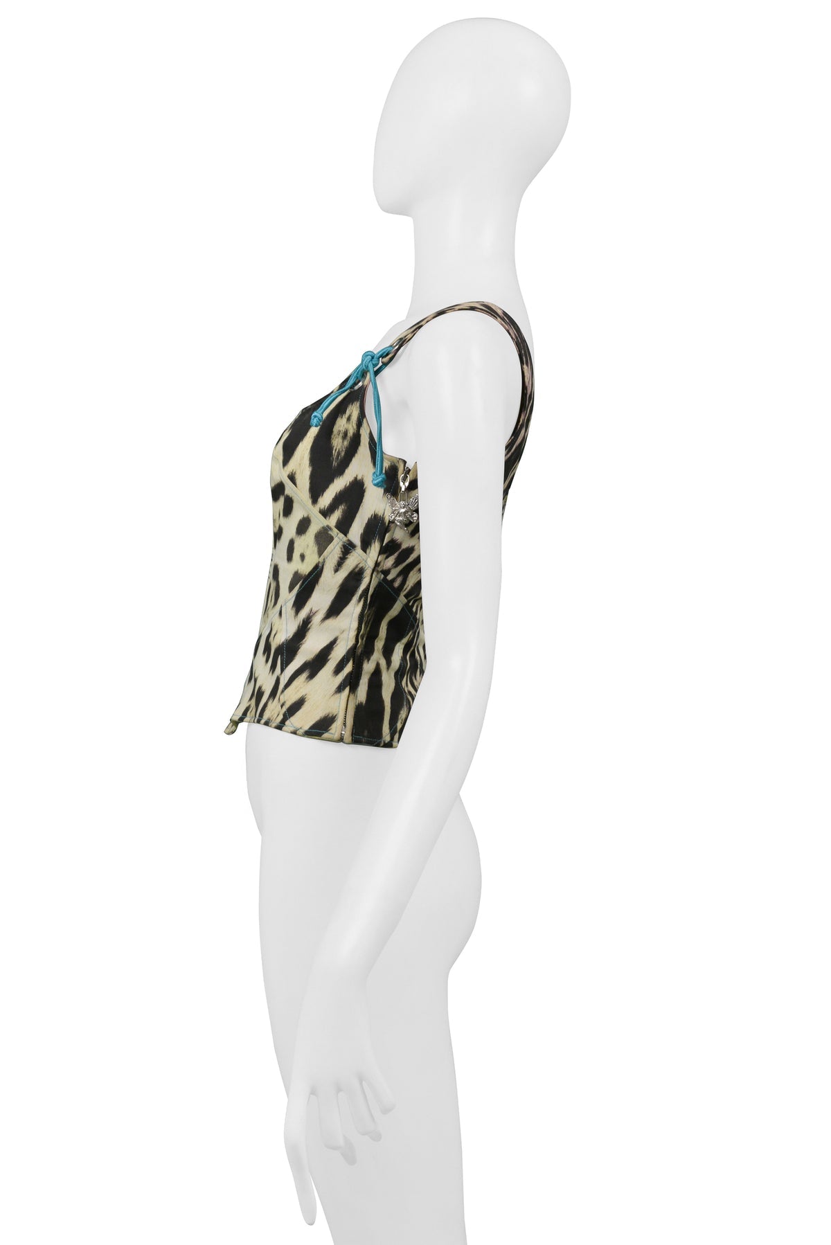 ROBERTO CAVALLI LEOPARD CORSET TOP