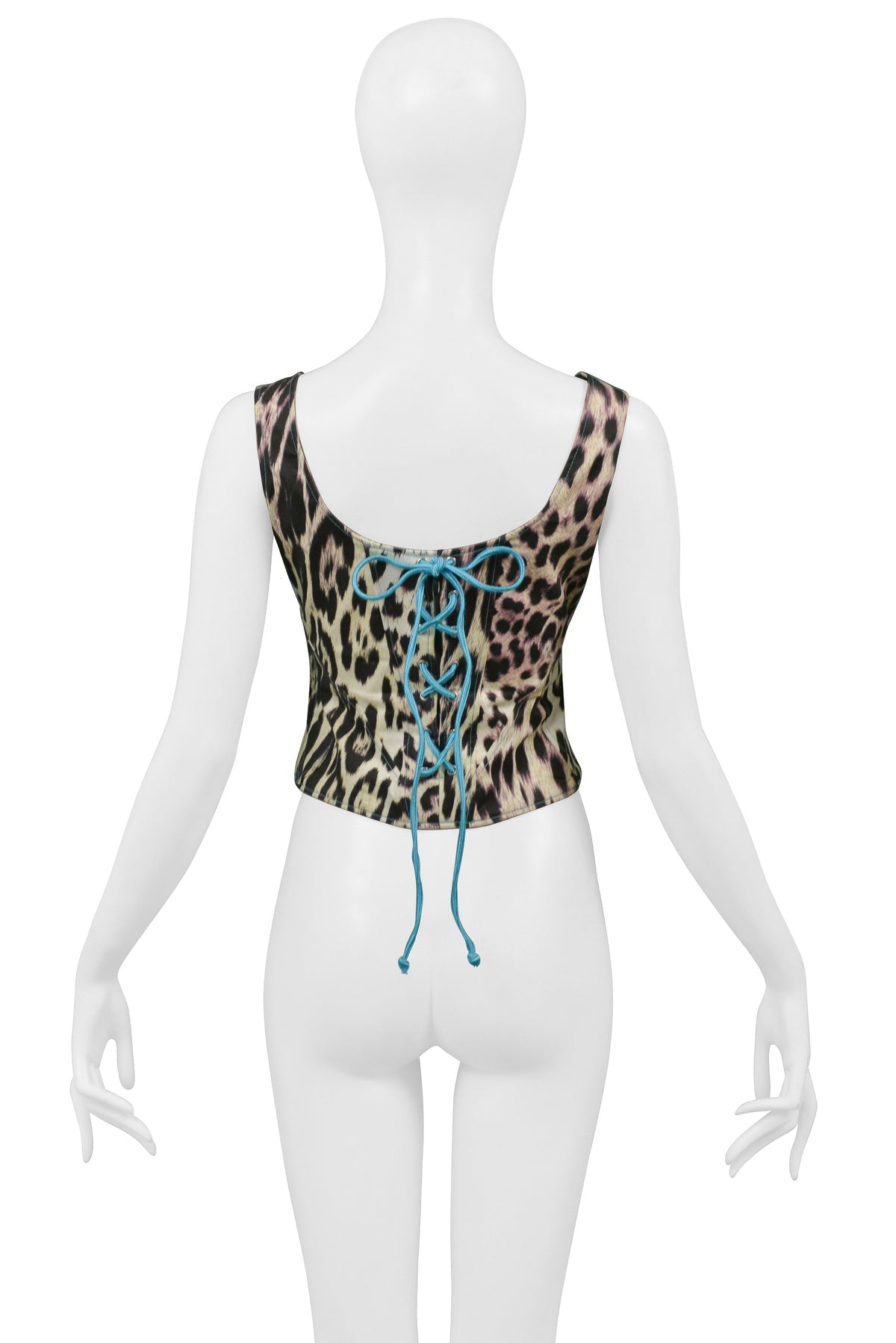 ROBERTO CAVALLI LEOPARD CORSET TOP