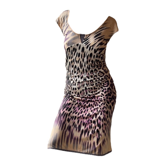 ROBERTO CAVALLI 2000S PINK CHEETAH PRINT DRESS