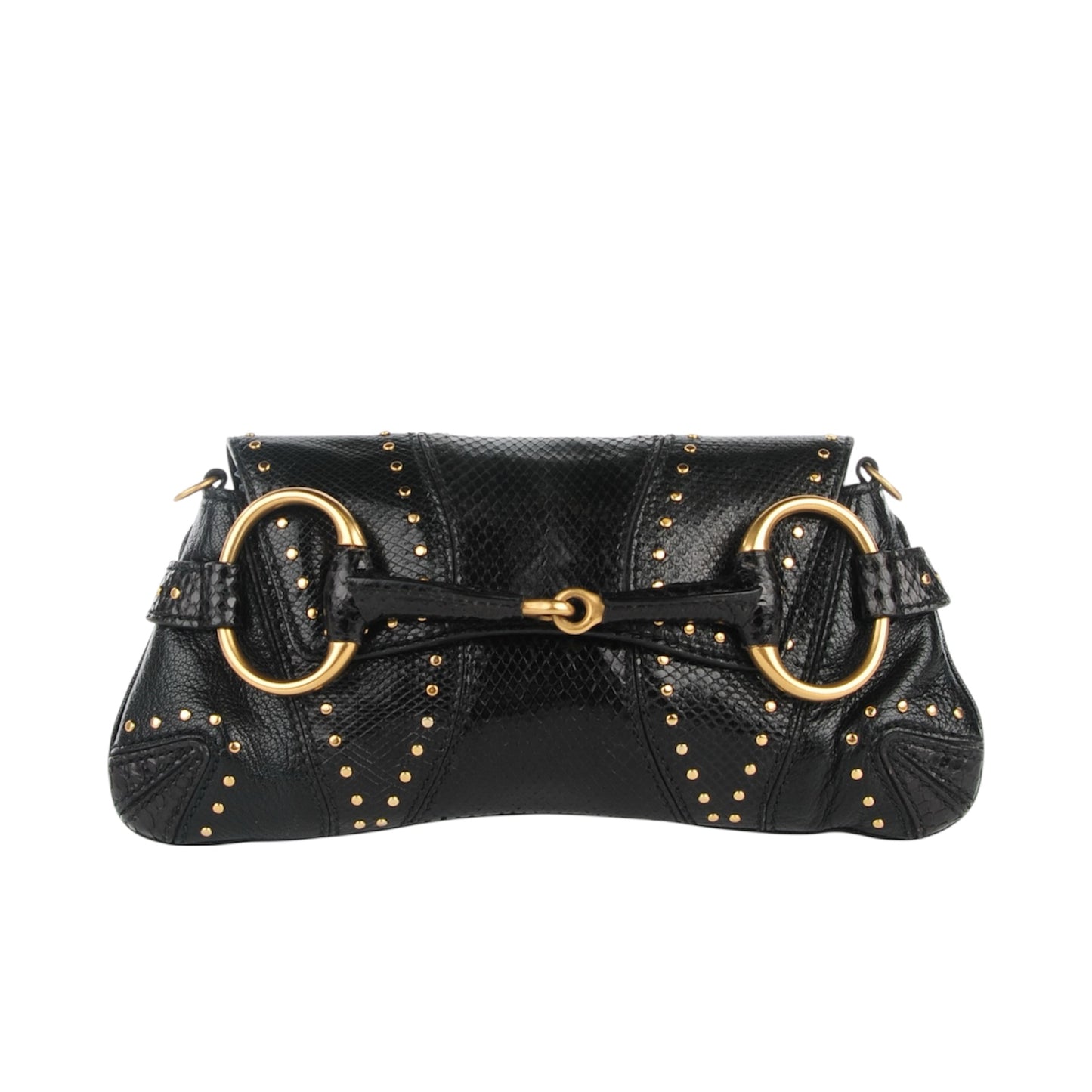 GUCCI BY TOM FORD F/W 2003 HORSEBIT STUDDED SHOULDER CHAIN BAG