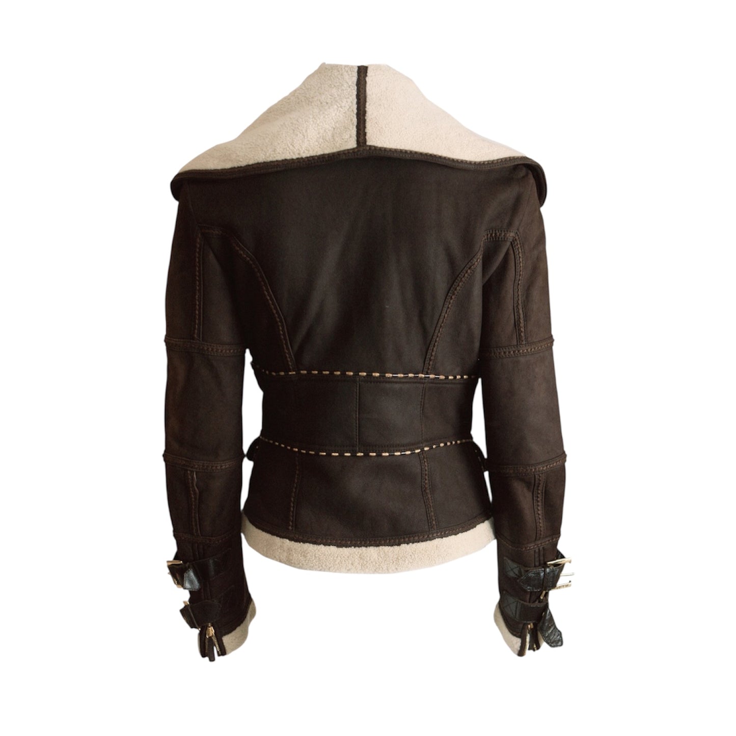 ROBERTO CAVALLI 2000S BROWN SHEARLING JACKET