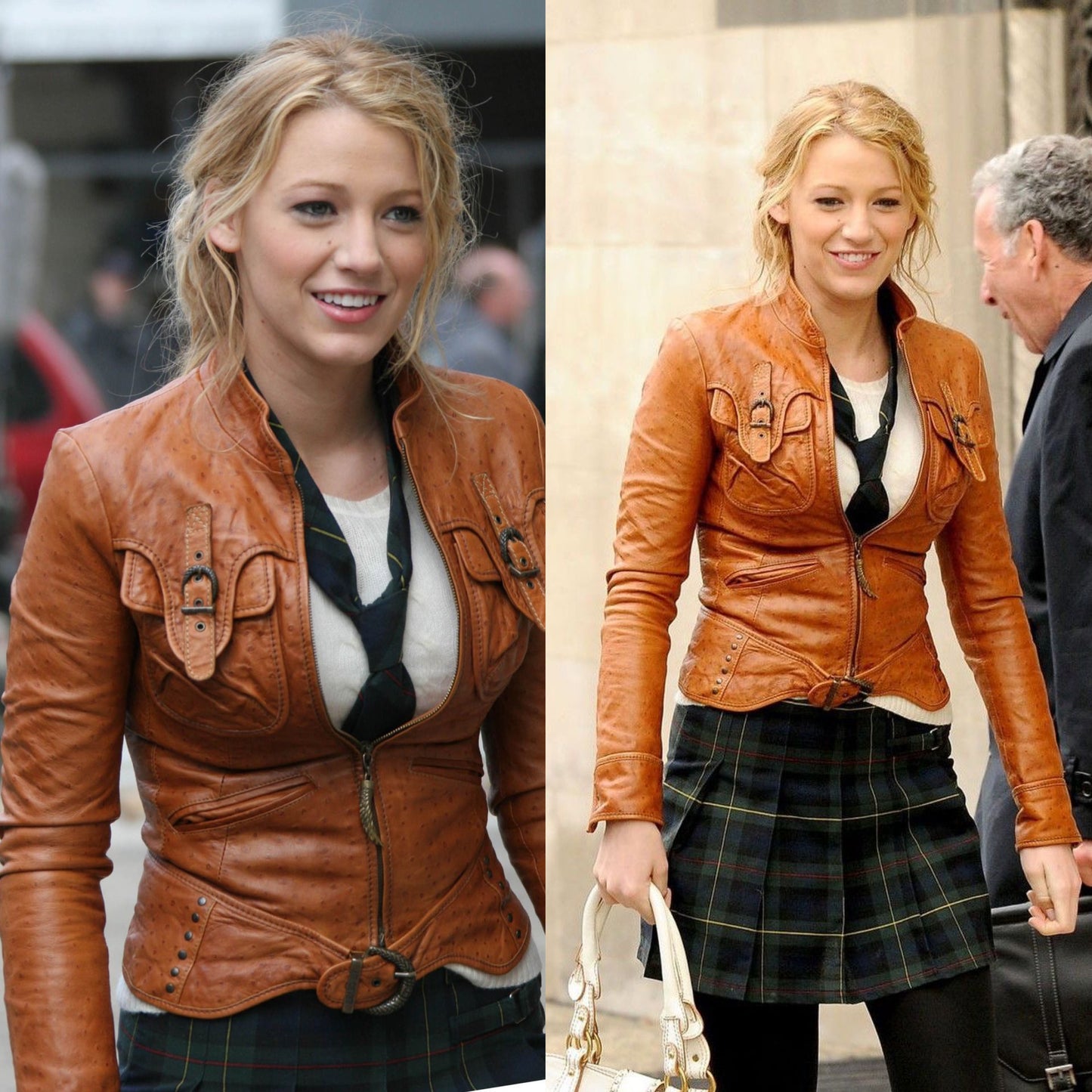 ROBERTO CAVALLI TAN CROCODILE LEATHER JACKET