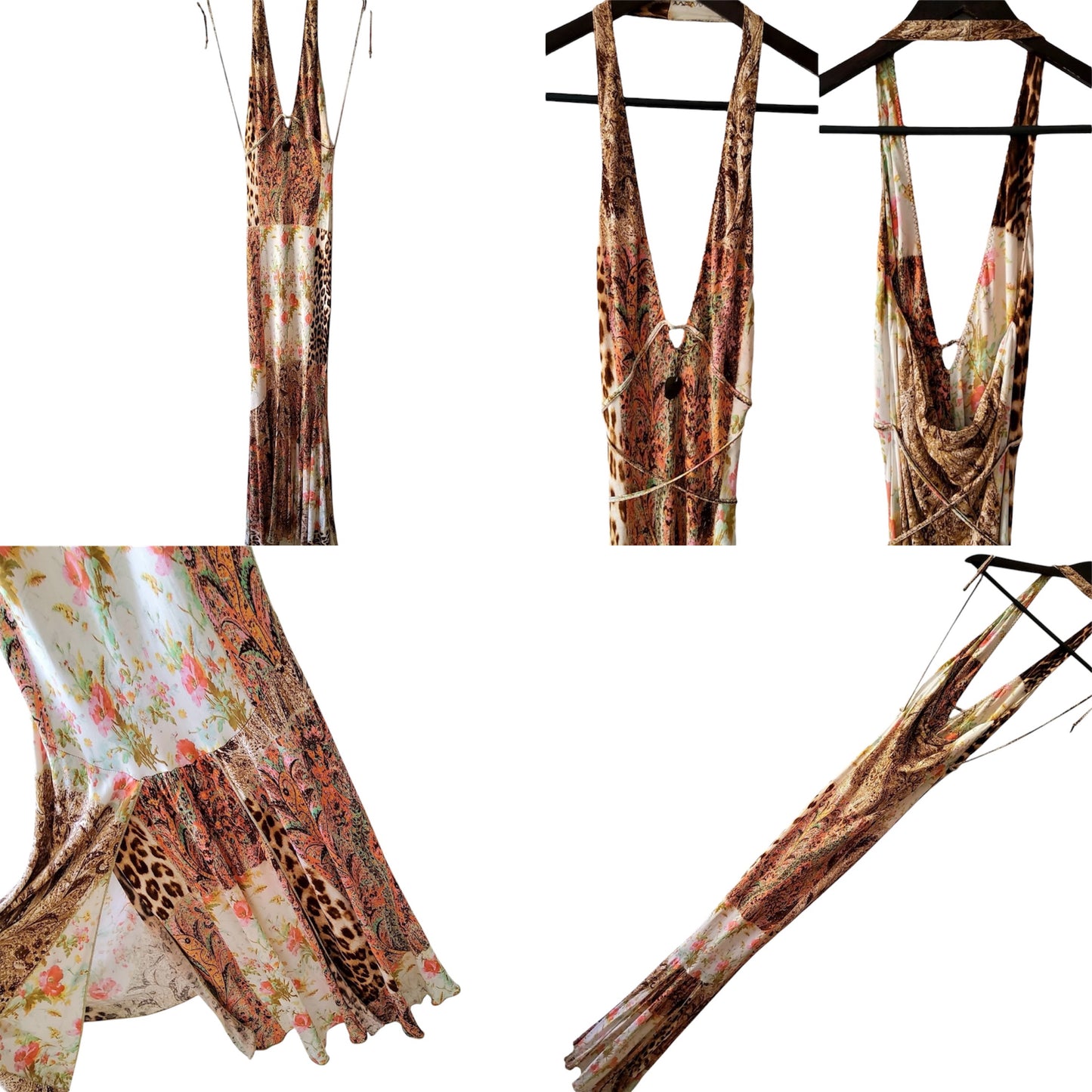 ROBERTO CAVALLI 2004 MERMAID HALTER DRESS