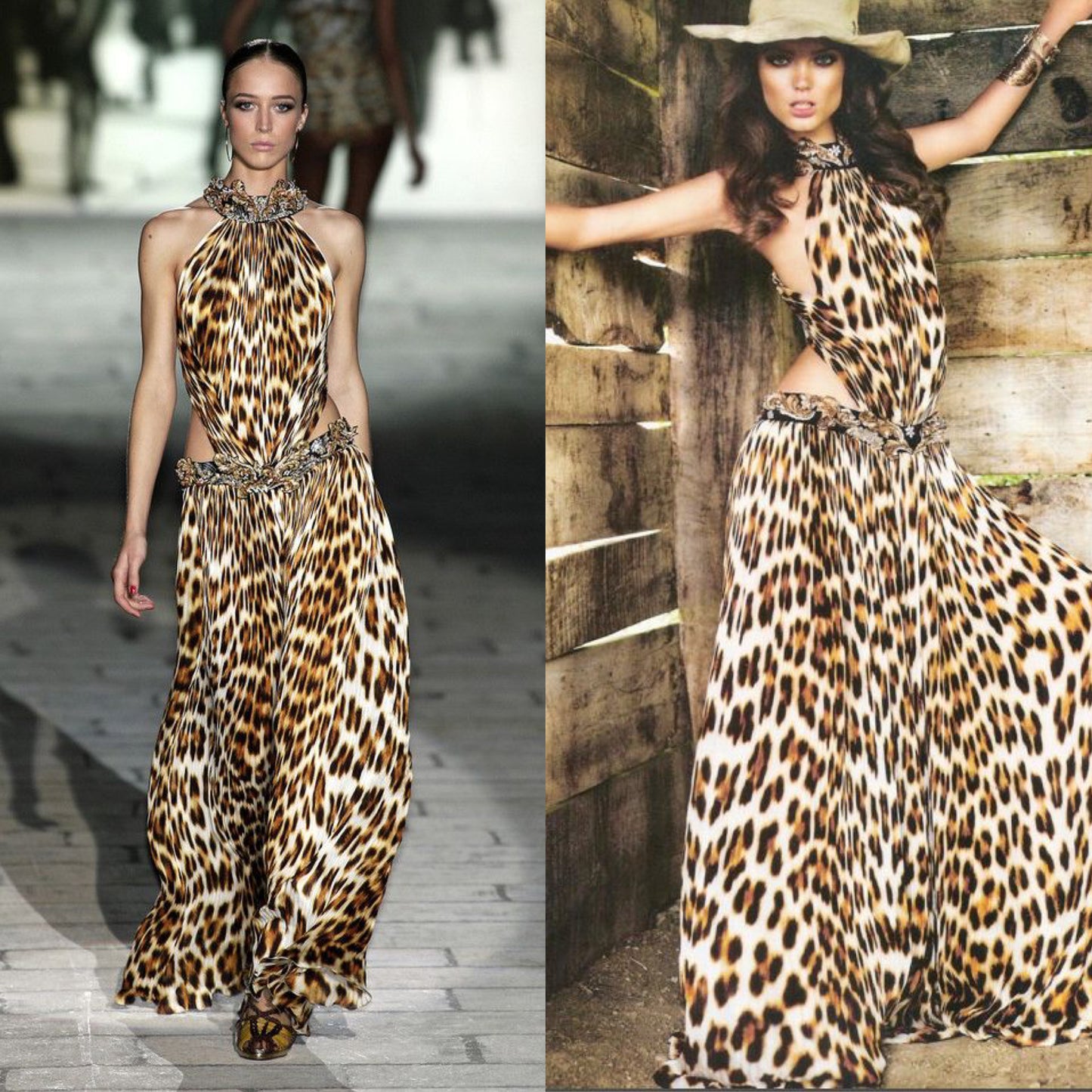 ROBERTO CAVALLI S/S 2007 RUNWAY LEOPARD DRESS